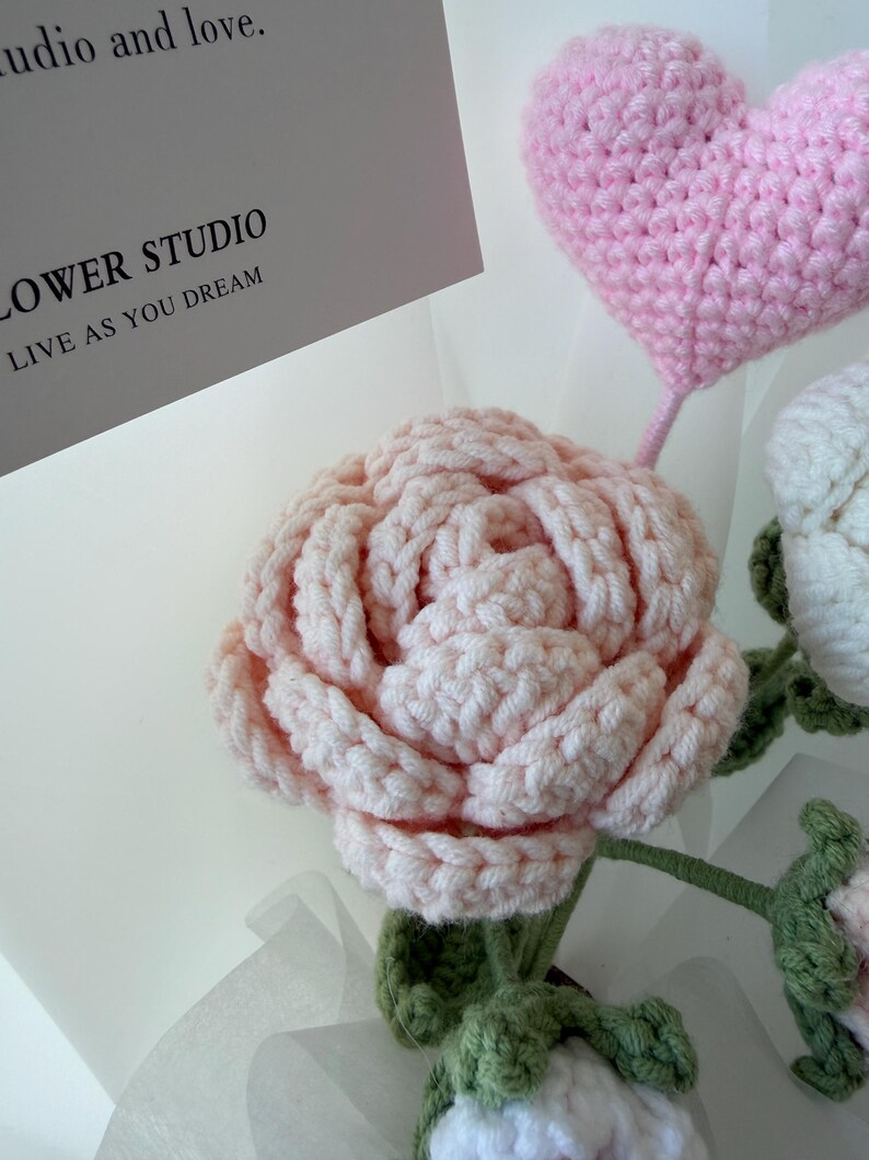 Twilight Softness: Gradient Pink Crochet Tulips