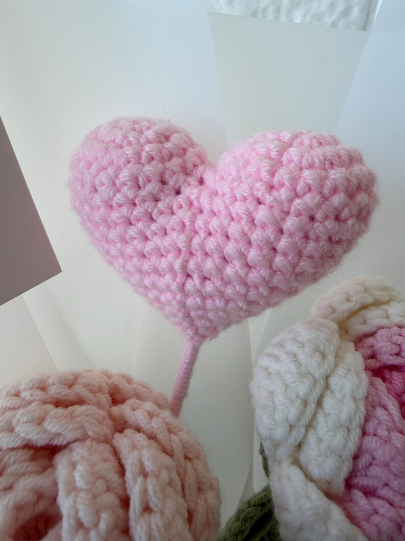 Twilight Softness: Gradient Pink Crochet Tulips