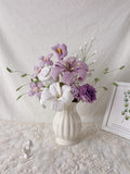 Purple Symphony: Elegant Hand-Knitted Bouquet | A Timeless Floral Masterpiece