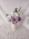 Aurora Purple: Dreamy Hand-Knitted Bouquet