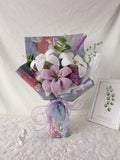 Pastel Dream: Pink & Purple Hand-Knitted Tulips | Timeless Artisanal Elegance