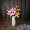 Forest-style handmade crochet flowers