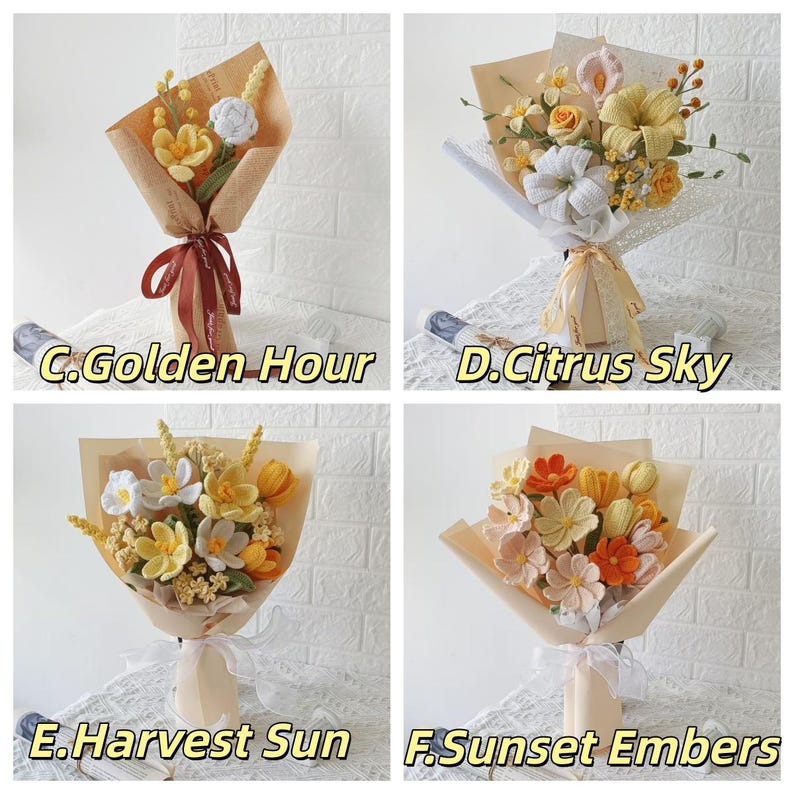 Sunset Glow: Handmade Healing Orange Bouquet