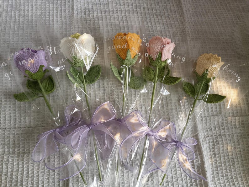 Handmade Crochet Rose Bouquet