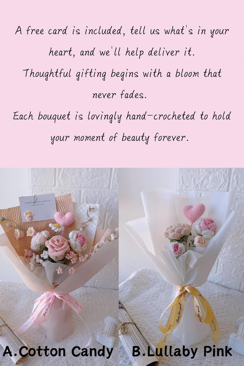 Crimson Devotion: Classic Hand-Knitted Red Roses | An Everlasting Symbol of True Love