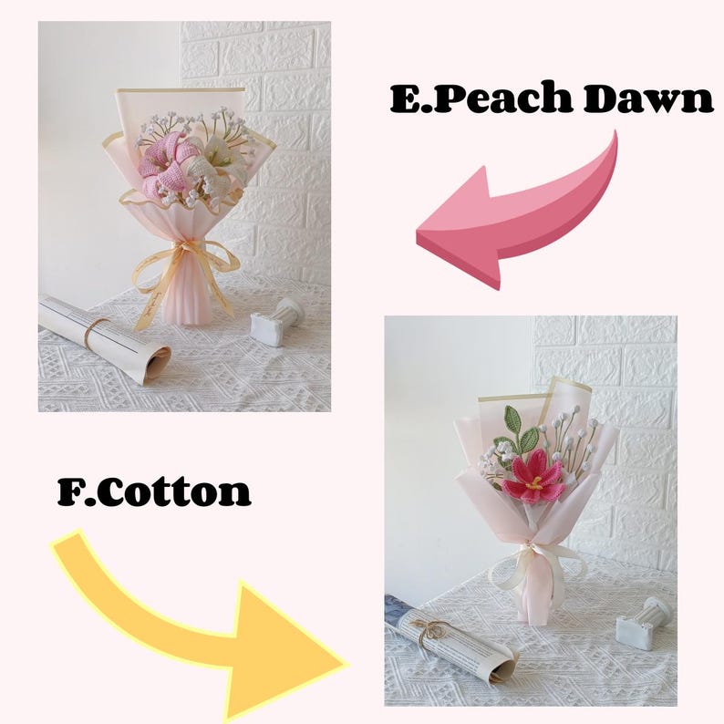 Pink Symphony: Vibrant Hand-Knitted Bouquet | Everlasting Floral Elegance