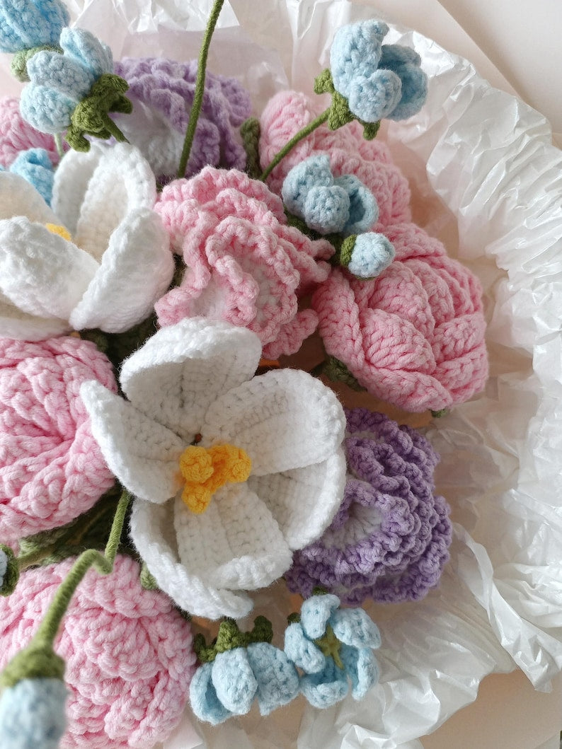 Lilac Dream: French Style Purple Crochet Floral