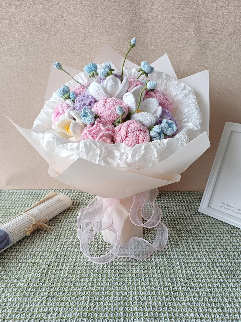 Lilac Dream: French Style Purple Crochet Floral