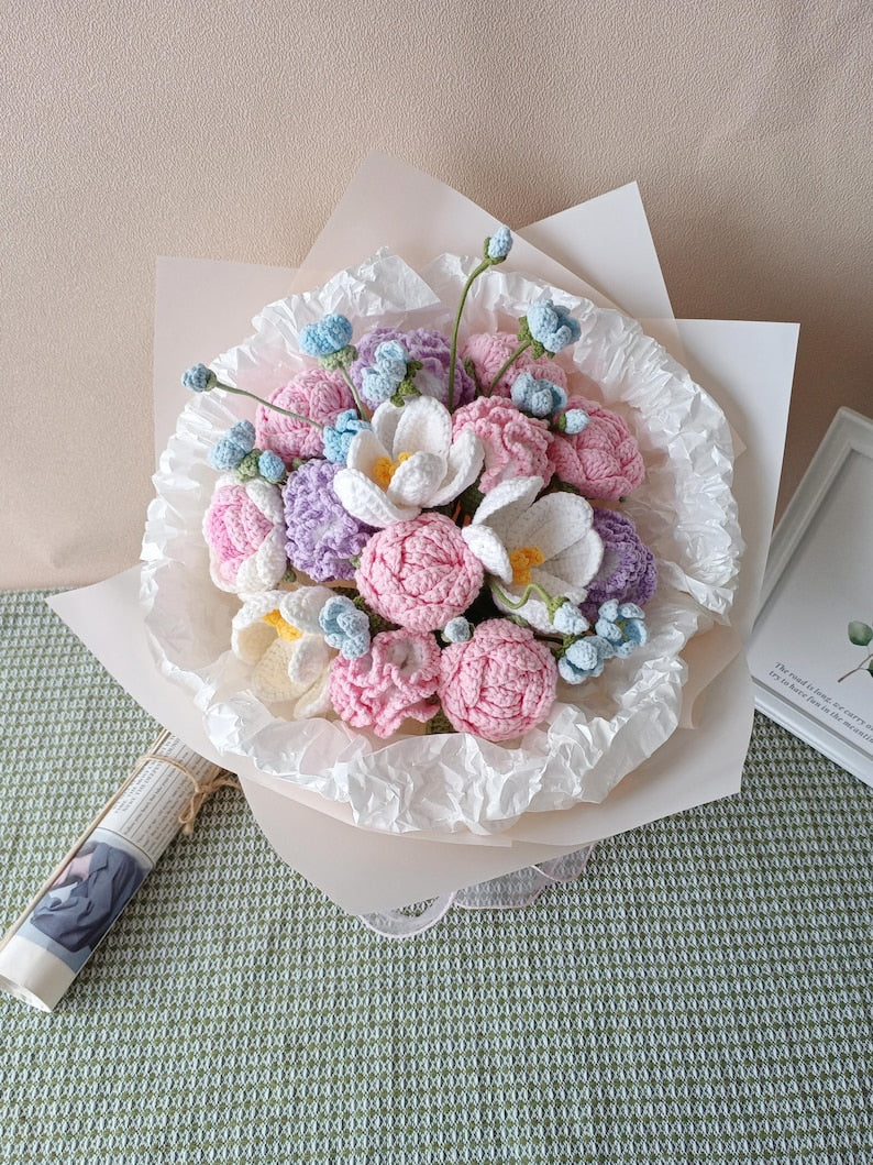 Lilac Dream: French Style Purple Crochet Floral