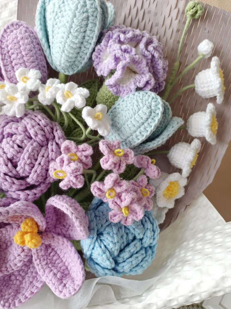 Lilac Dream: French Style Purple Crochet Floral