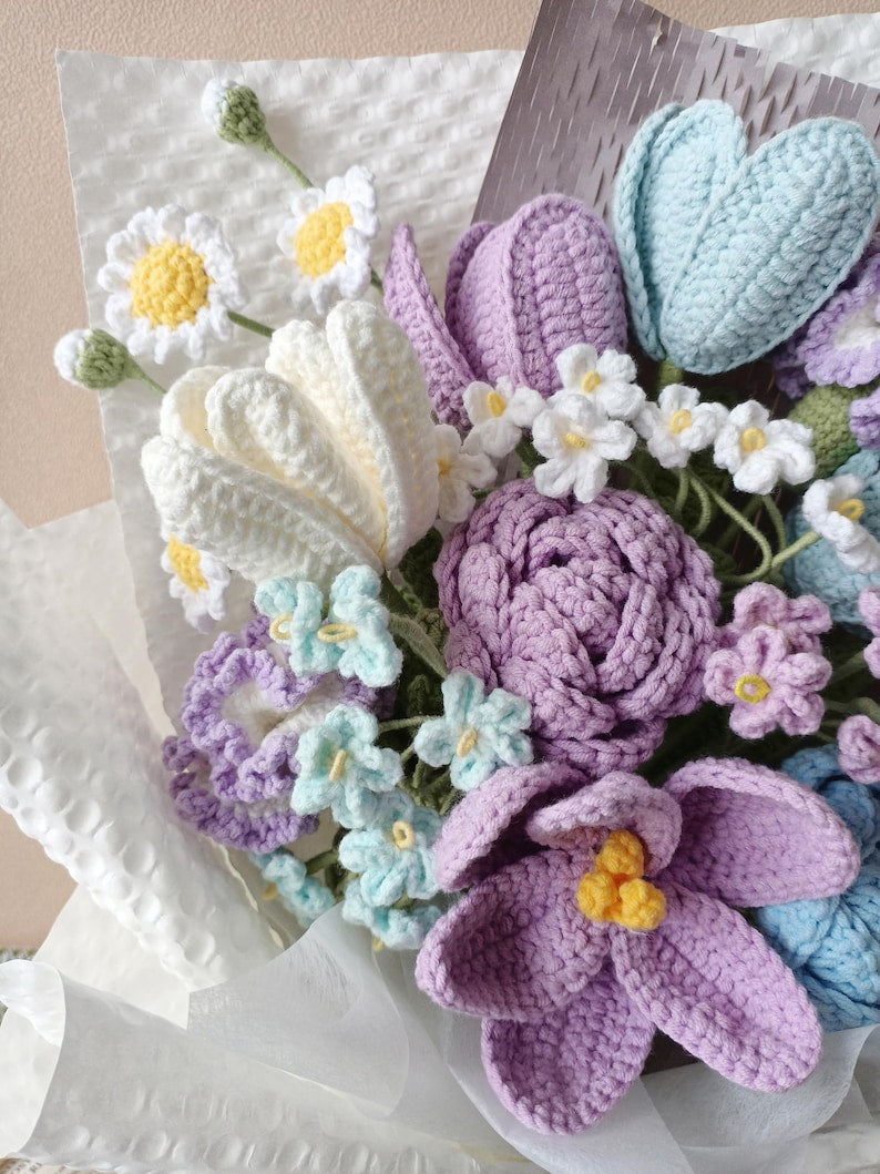 Lilac Dream: French Style Purple Crochet Floral