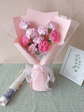 Peach Oolong: Refreshing Pink Yarn Bouquet