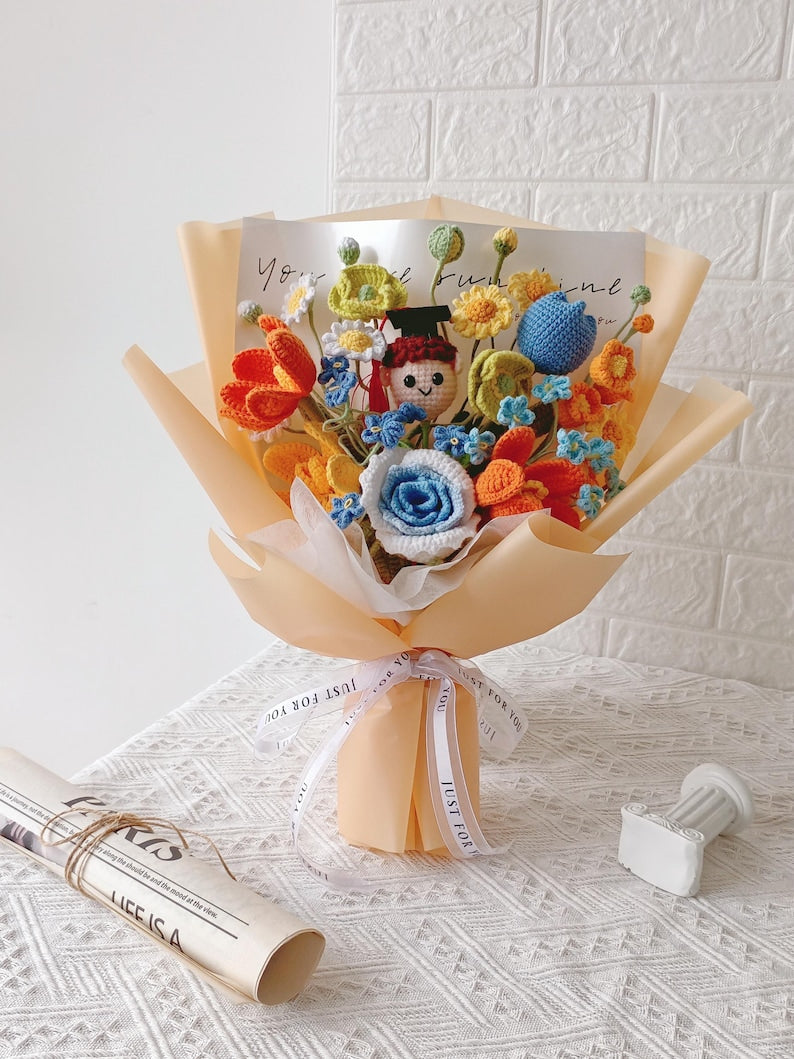 The Graduation Keepsake | Custom Amigurumi & Crochet Bouquet