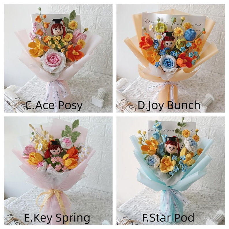 The Graduation Keepsake | Custom Amigurumi & Crochet Bouquet