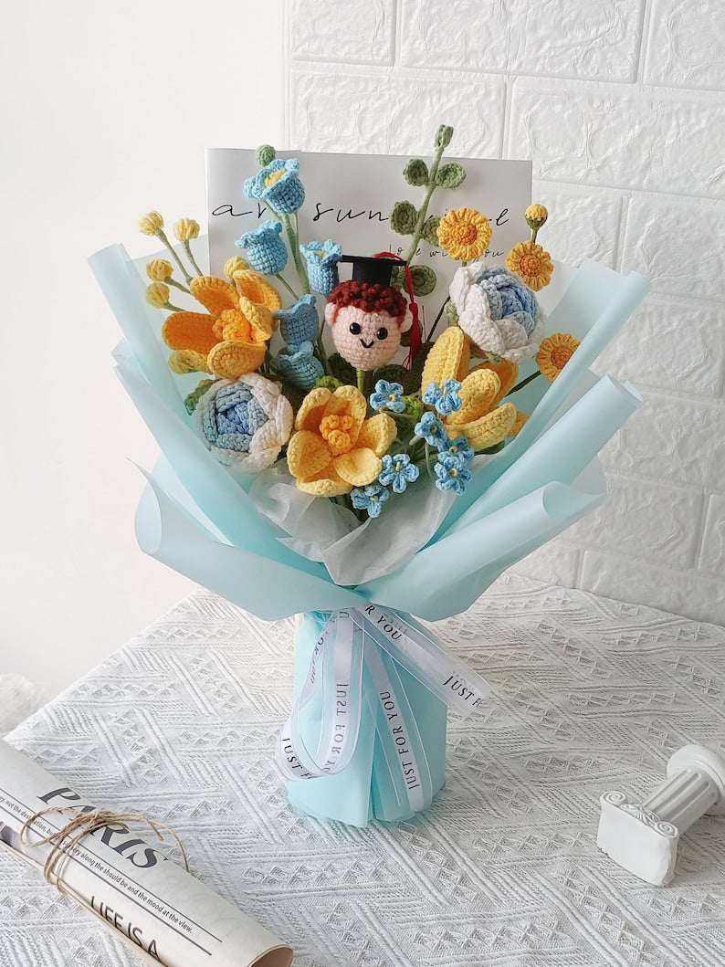 The Graduation Keepsake | Custom Amigurumi & Crochet Bouquet